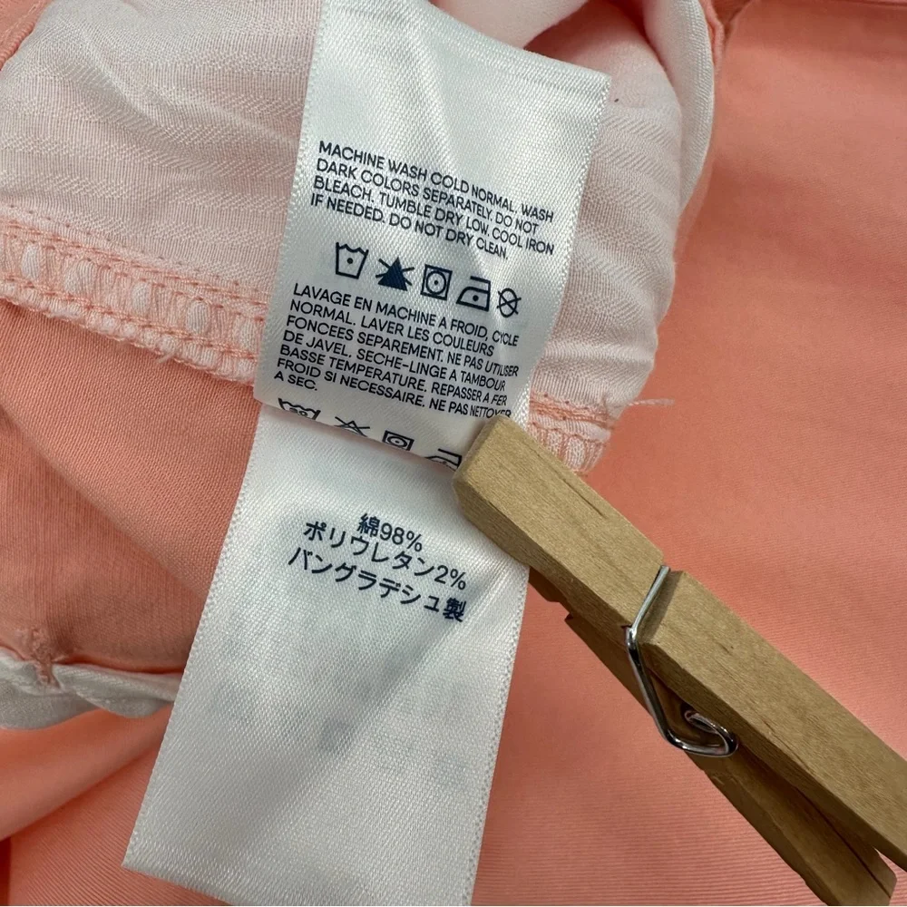 Lands' End Shorts Womens 16 Peach Classic Chino Cotton Stretch 12